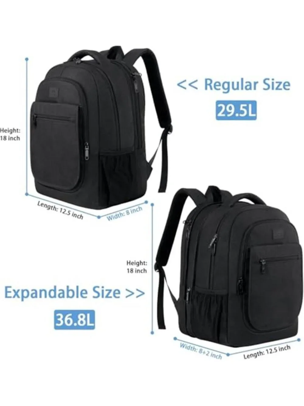 Travel Backpack TSA Expandable 17 Inch Laptop Carry On Anti Theft Waterproof